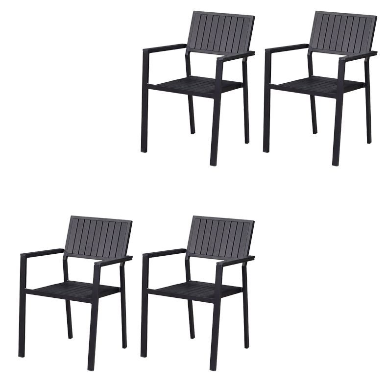 Industrial Metal Dining Armchair with Arm Patio Dining Chair