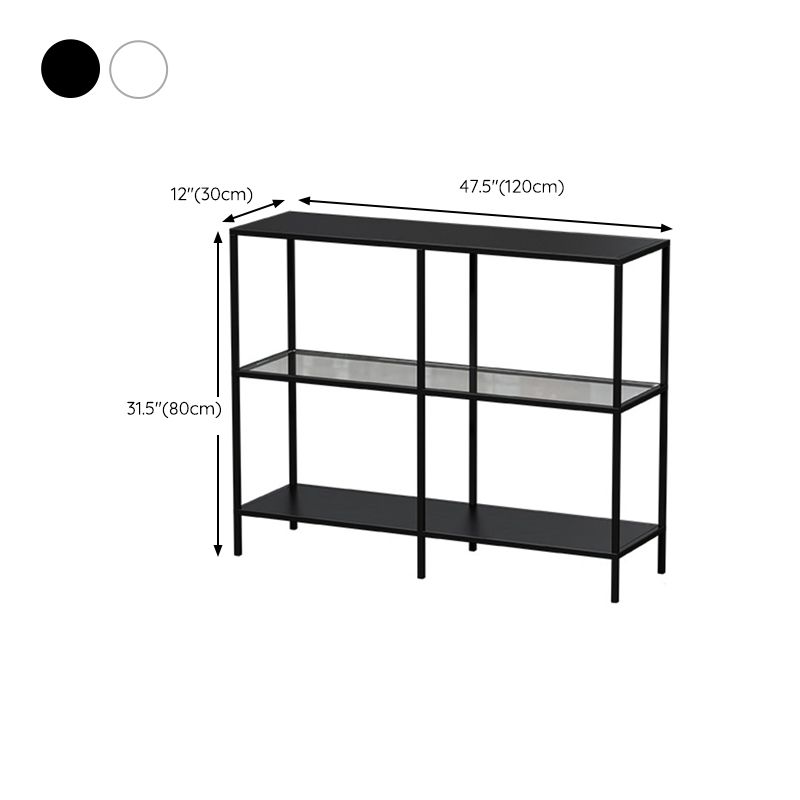 Contemporary Console Accent Table Antique Finish Rectangle Sofa Console Table in Metal