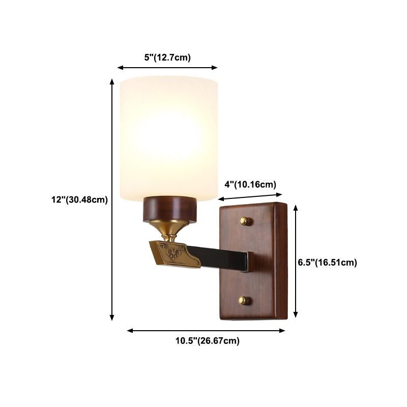 1 Light Wall Sconce Lighting Modern Wood Wall Light Fixture for Dining Room