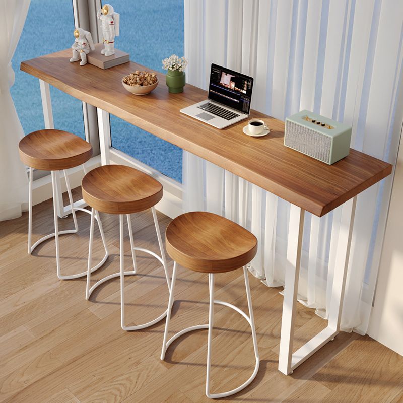 Contemporary Counter Height Table Solid Wood Bar Dining Table