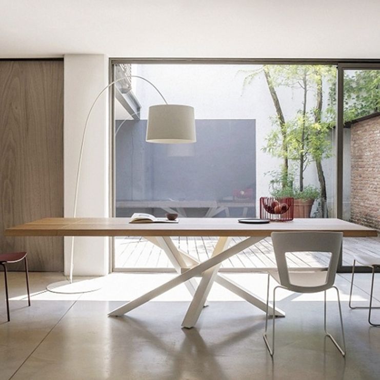 Industrial Dinning Table with Pine Rectangle Dining Table for Kitchen