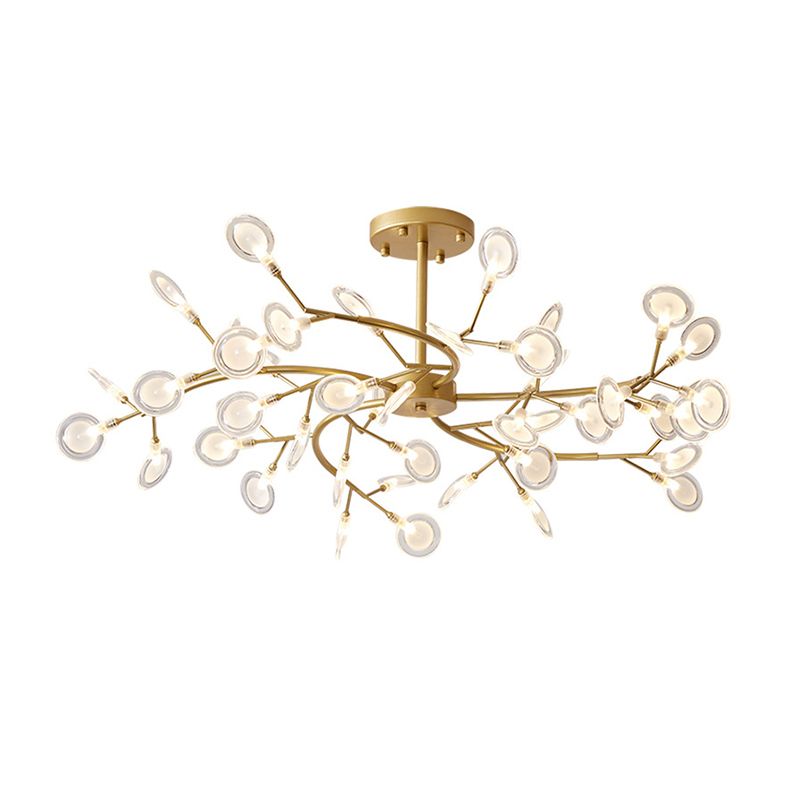 Metal Swirling Branch Chandelier Pendant Light Simplistic LED Hanging Light for Dining Room