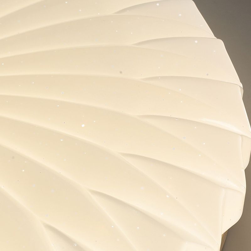 Modern Wood Flush Mount Lamp Acrylic Shade Flush Mount Ceiling Fixture for Bedroom