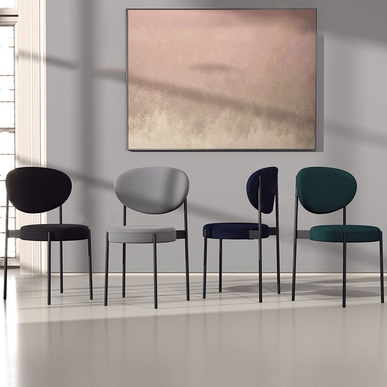 Glam Style Metal Dining Room Chairs Armless Open Back Dining Side Chair for Restaurant