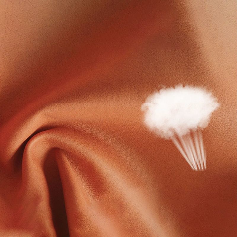 Modern Stain Resistant Standard Wedge Orange Leather Pouf for Home Decor