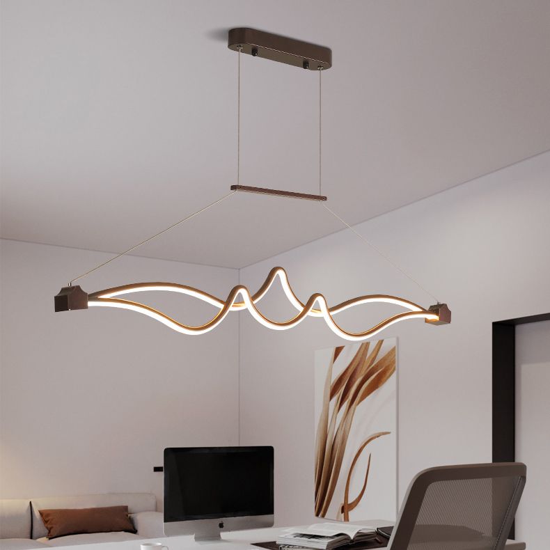 Contemporary Pendant Lights Linear Metal Island Light Fixtures