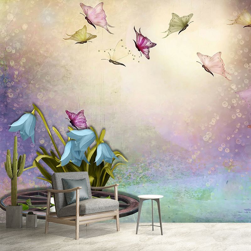 Modern Illustration Mural Wallpaper Plant Decoration Indoor Wall Mural