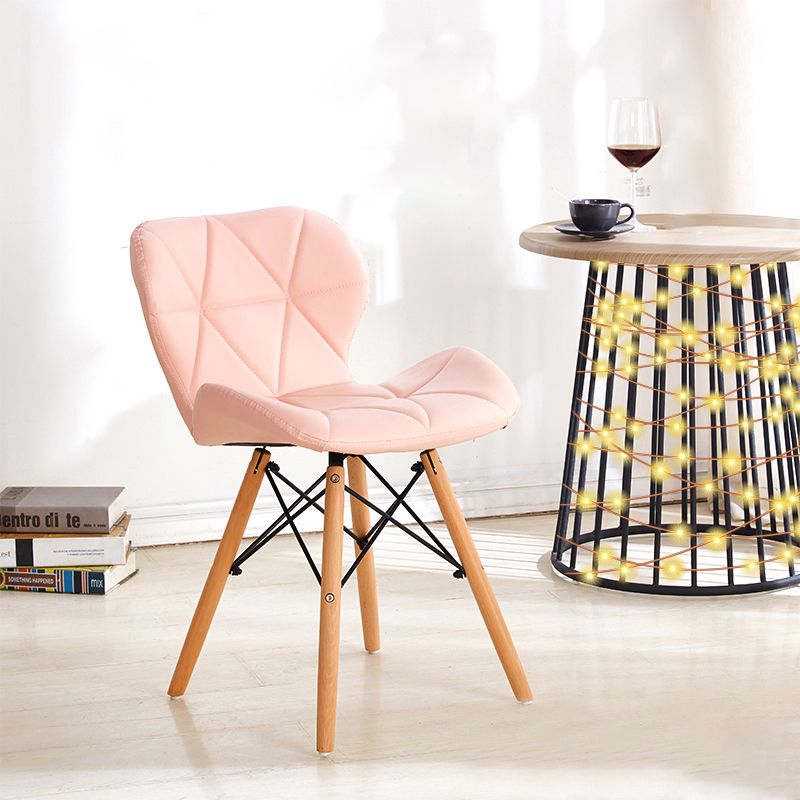 Sedia da pranzo in pelle glam in pelle sedia a più curve multicolore per casa