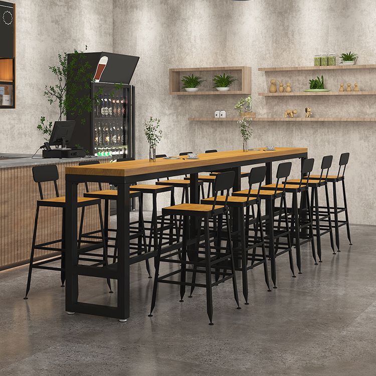 Industrial Style Bar Set 1/4/7/13 Pieces Solid Wood Rectangle Pub Dining Set