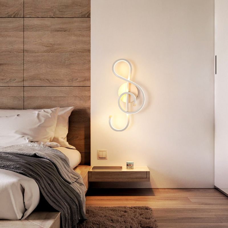 Moderno minimalista a parete LED Light Light Alluminio Sconcetto parete lineare con tonalità di plastica
