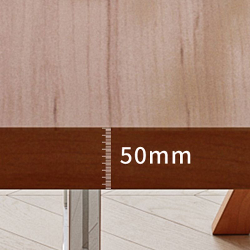 Medieval Modern Solid Wood Table Rectangular Table with Double Pedestal
