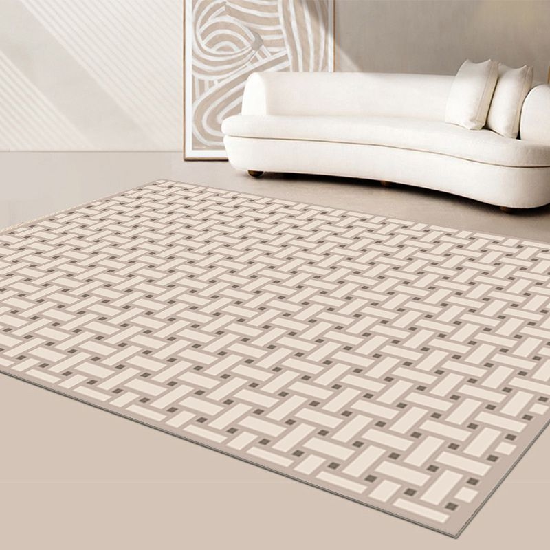 Green Casual Rug Polyester Color Piece Rug Stain Resistant Rug for Living Room