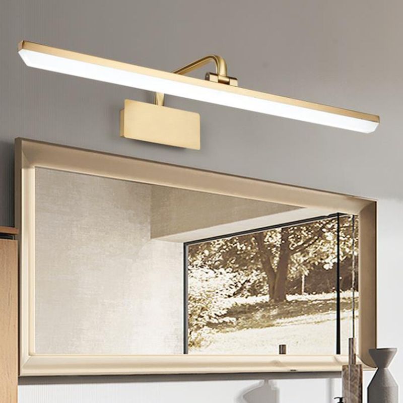 Linear Wall Sconce Lighting Modern Metal 1 Light Sconce Light in Gold