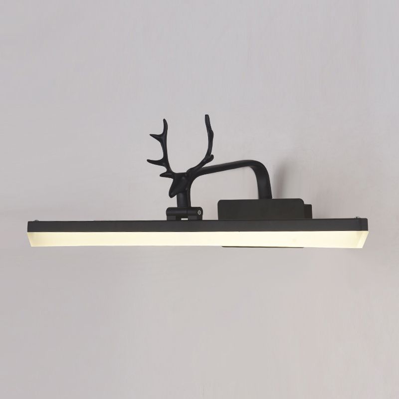 Linear Metal Wall Sconce Modern Style 1-Light Mirror Wall Mount Light Fixture