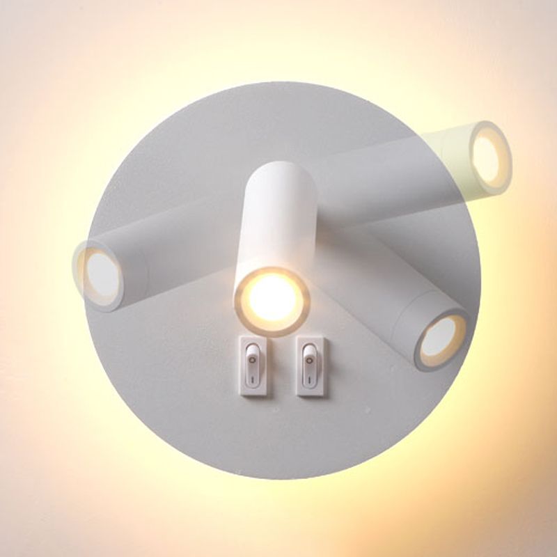 Eisenwandleuchten moderne zwei leichte Wandmontage -Leselampe für Bett