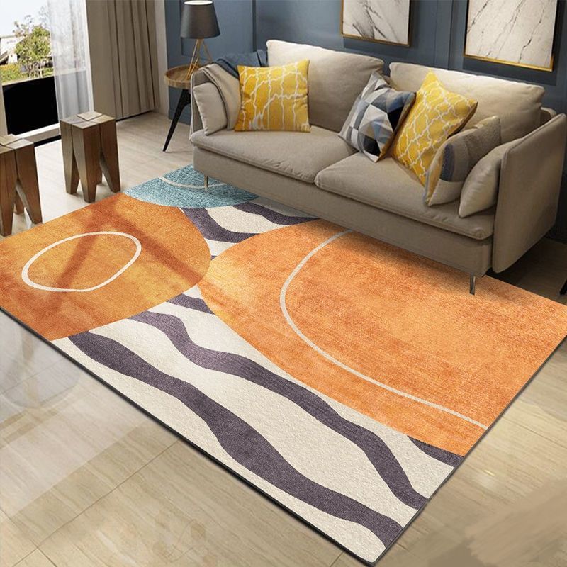 Luxury Area Carpet Funky Washable Area Rug Polyester Stain Resistant Carpet for Home Decor