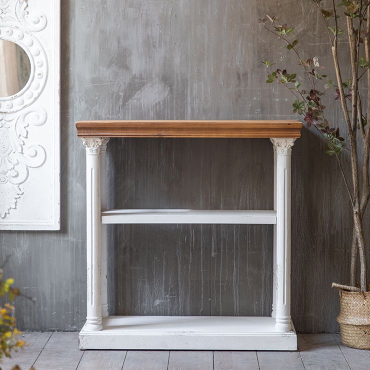 French Country Solid Wood Console Table Distressed Accent Table