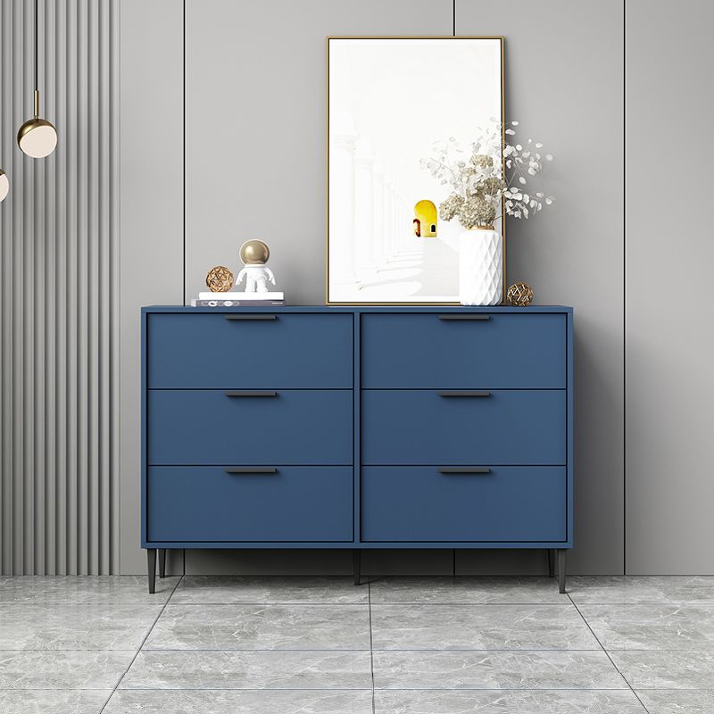 Modern Horizontal Storage Chest Dresser Wooden Storage Chest with Drawers