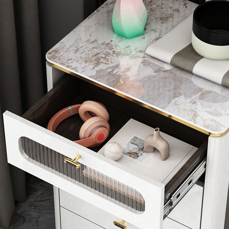 Contemporary Storage Chest Vertical Storage Chest Dresser 15.7" Wide