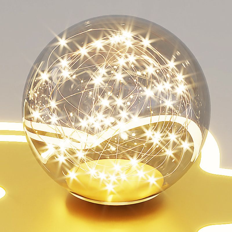 Round Shade 3-Lights Flush Mount Modern Style Flush Mount Ceiling Lighting Fixture
