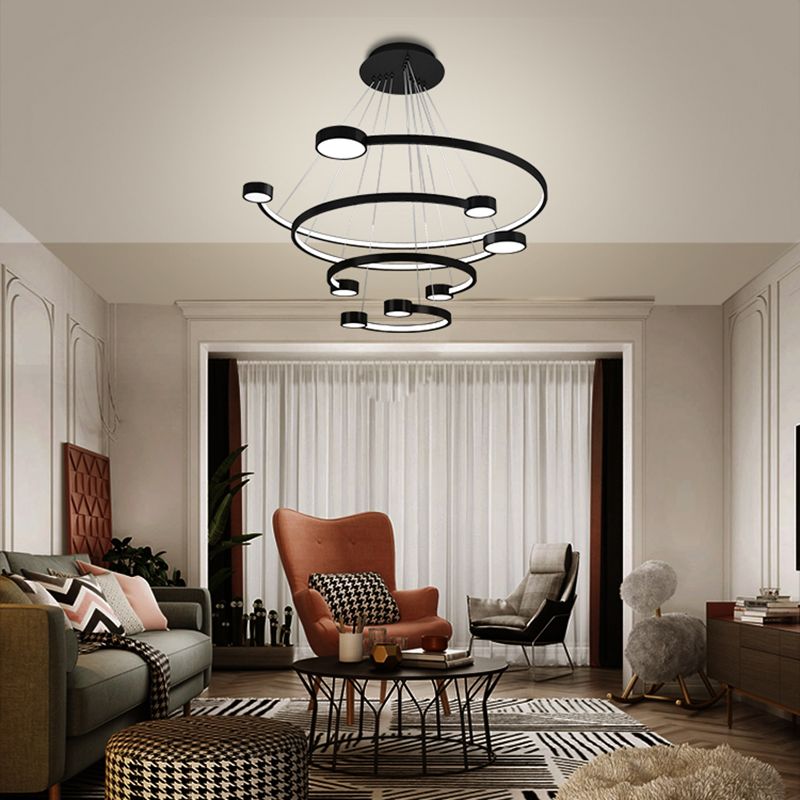 Multi-Layer Ceiling Pendant Light Modern Metal Hanging Lights