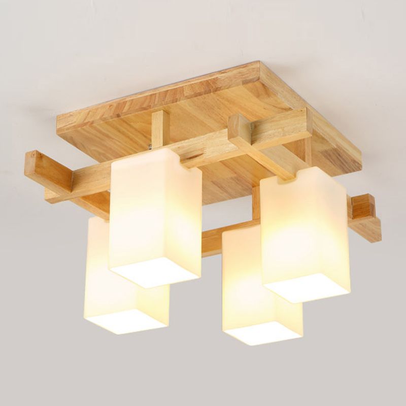 Lampada da soffitto in legno Lampada da soffitto in stile moderno beige