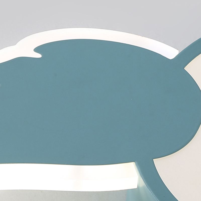 Kids Heart Flush Mount Metal Nordic Ceiling Light Fixture for Children's Room