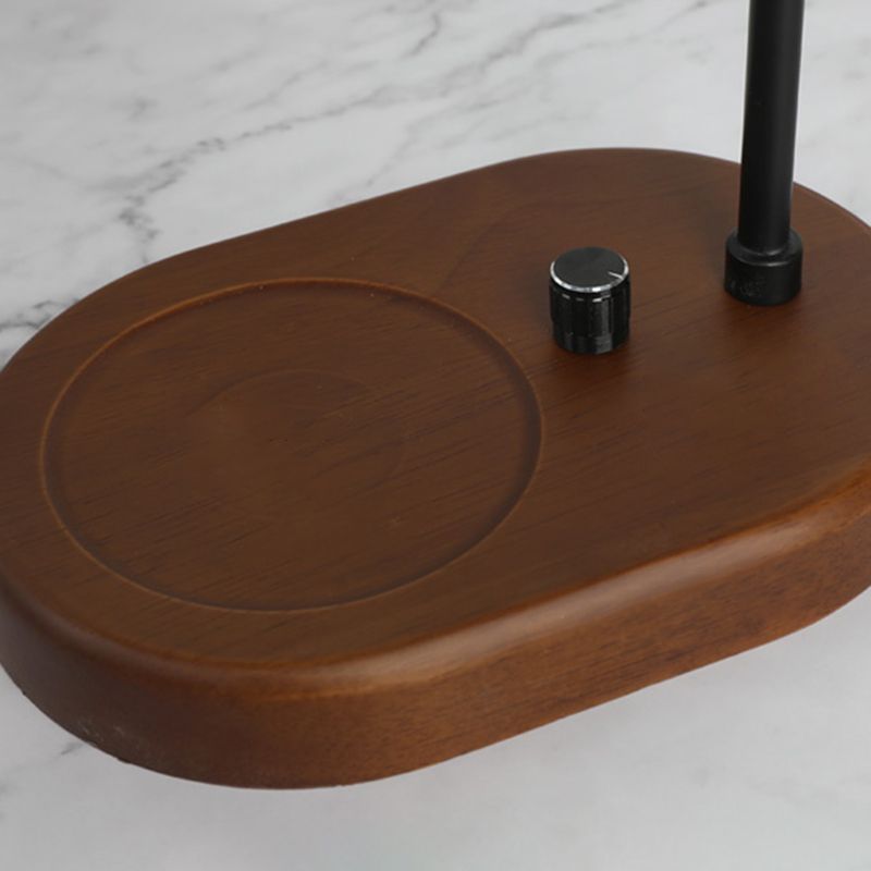 Nordic Style Metall Tischlampe Aromatherapie Schmelzen Wachs Schreibtischlampe mit Holz für Schlafzimmer