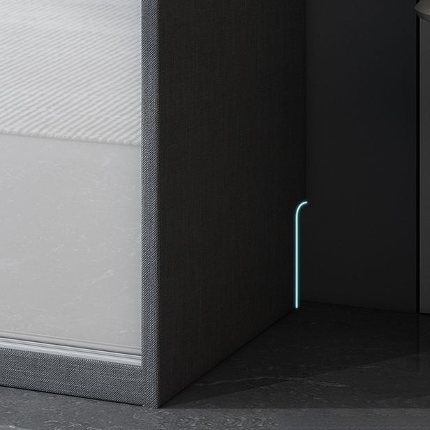 Glossy White Manufactured Wood Storage Cabinet Modern Cabinet with Sliding Doors