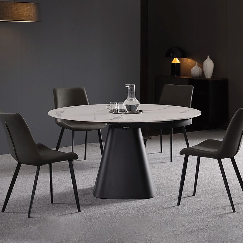 PU Leather Dining Chairs Industrial Style Parsons Armless Chair