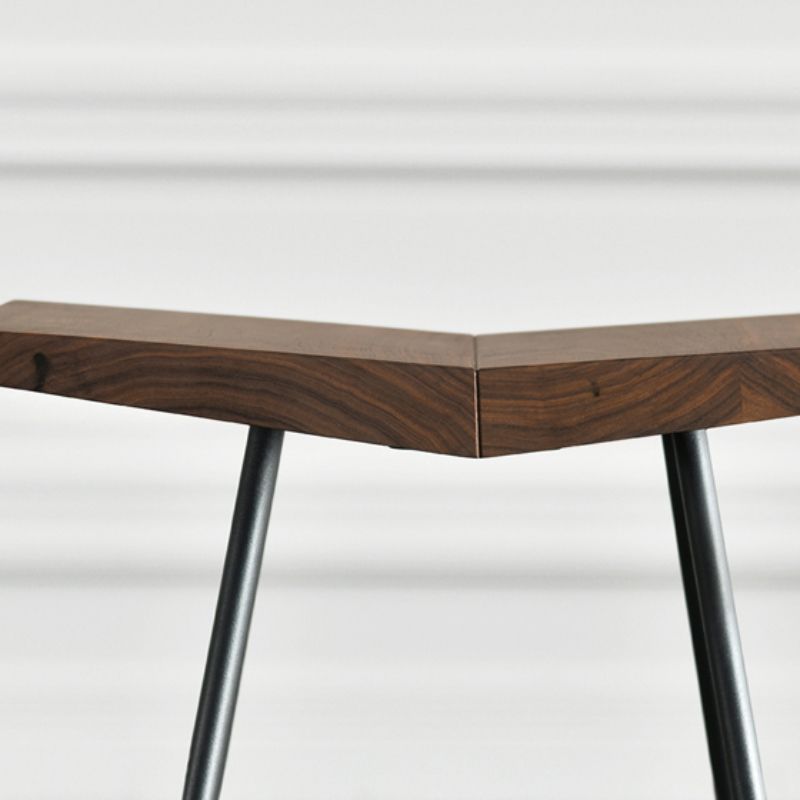 Contemporary Metal Bar Stool Footrest Counter Stool in Brown