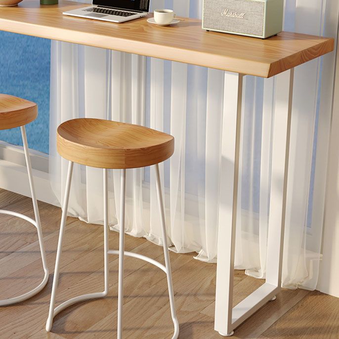 Industrial Rectangle Bar Table Set 1/4 Pcs Solid Wood Bar Table and Bar Stool