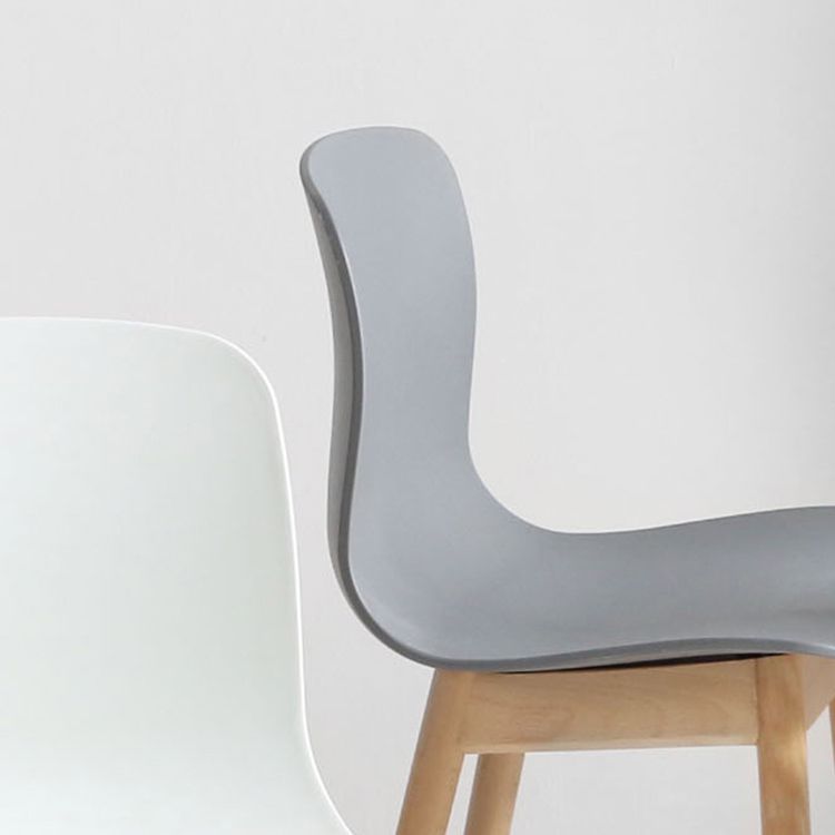 Contemporary Style Dining Armless Chair Wooden Dining Side Chair for Kitchen