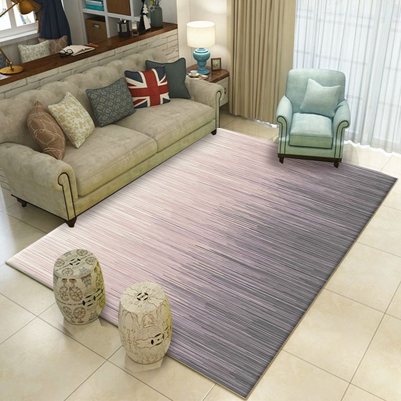 Minimalist Carpet Ombre Pattern Indoor Rug Polyester Stain Resistant Living Room Area Rug