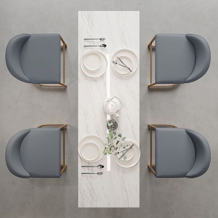 Glam Style Bar Table Set 1/2/5 Pieces Rectangle Bar Table with Metal High Stools for Home