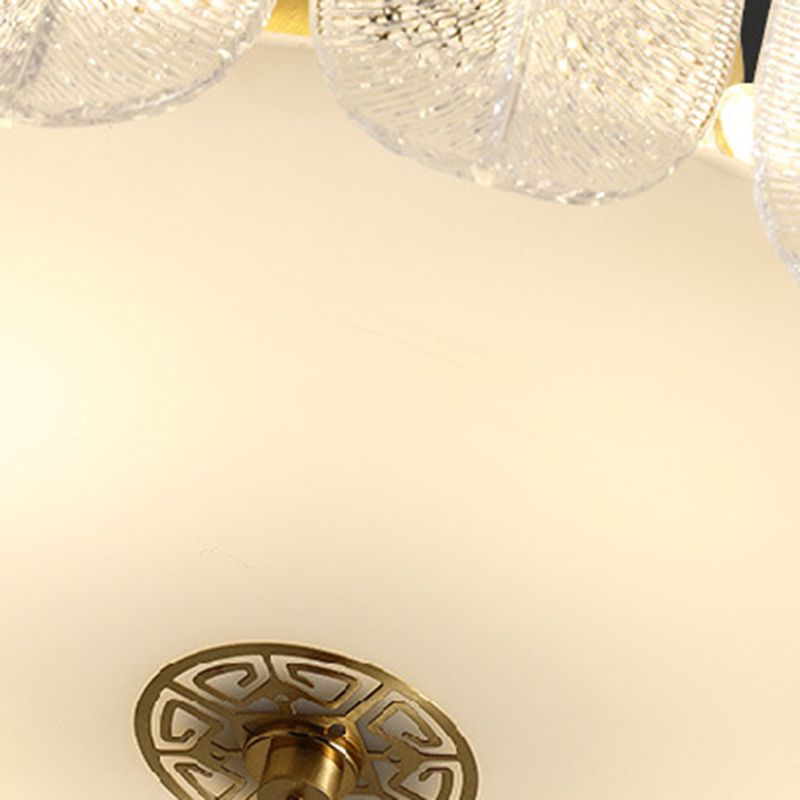 Modern Simple Round Shape Ceiling Light with Glass Shade for Living Room