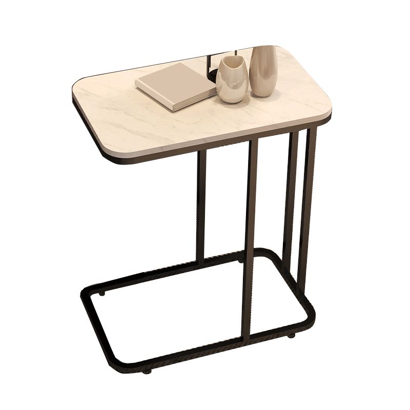 19.7" W Modern End Table Rectangular Slate C Sofa Side Table