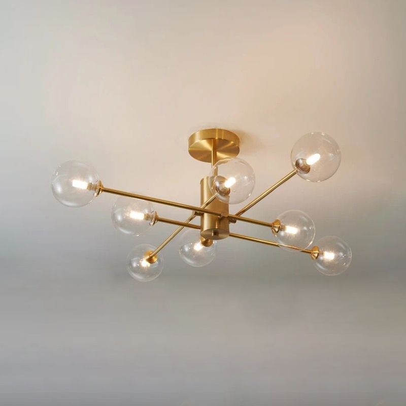 Moderne lampade da incasso Lampada da incasso in vetro globo in oro per soggiorno