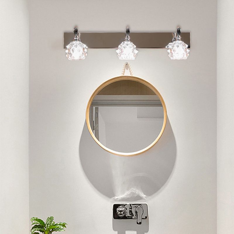 Contemporary Vanity Light Simple Glass Mirror Lighting Fixtures for Washing Room