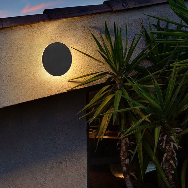 Moderner Stil Zement Wandleuchte runde Form LED -Wandleuchte für draußen