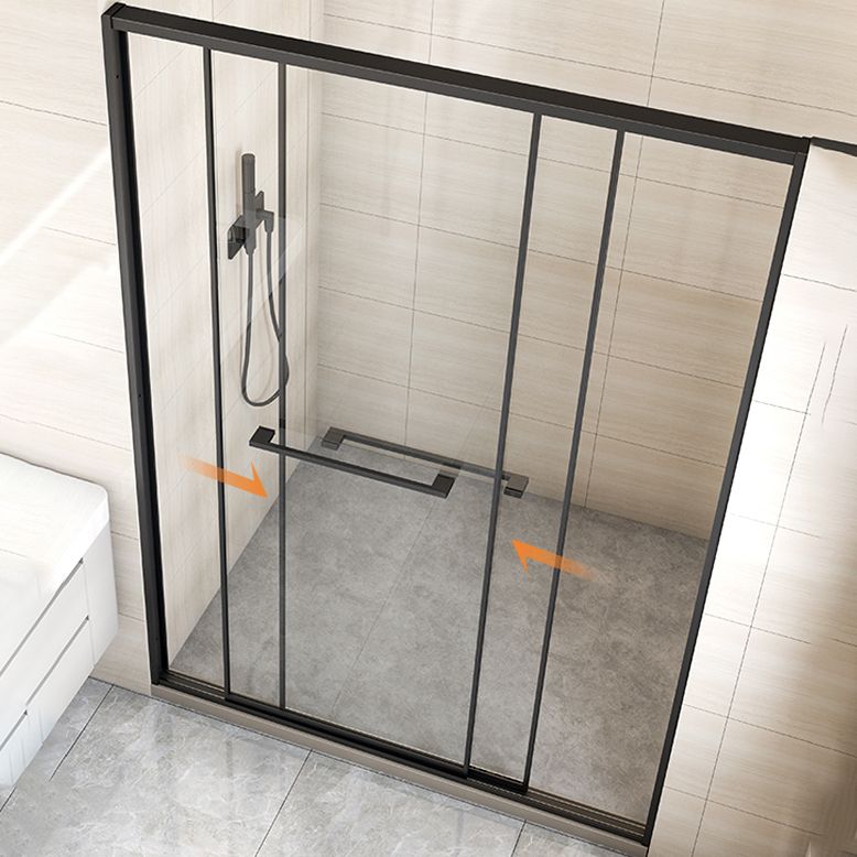 Bypass Shower Bath Door Full Frame Tempered Glass Shower Door
