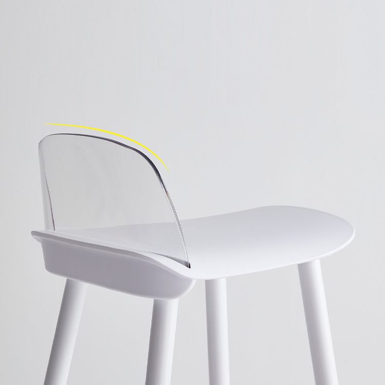 Coffee Shop Footrest Scandinavian Stool Matte Finish Plastic Barstool