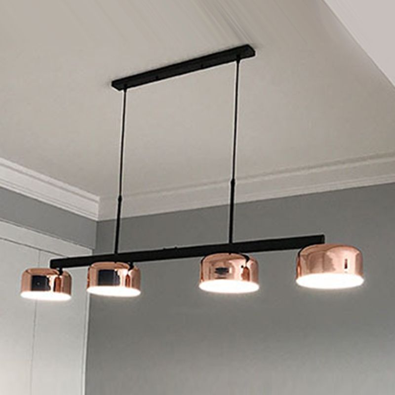 Postmodern Metal Island Light Forma 4 Lights Island Colgante para comedor