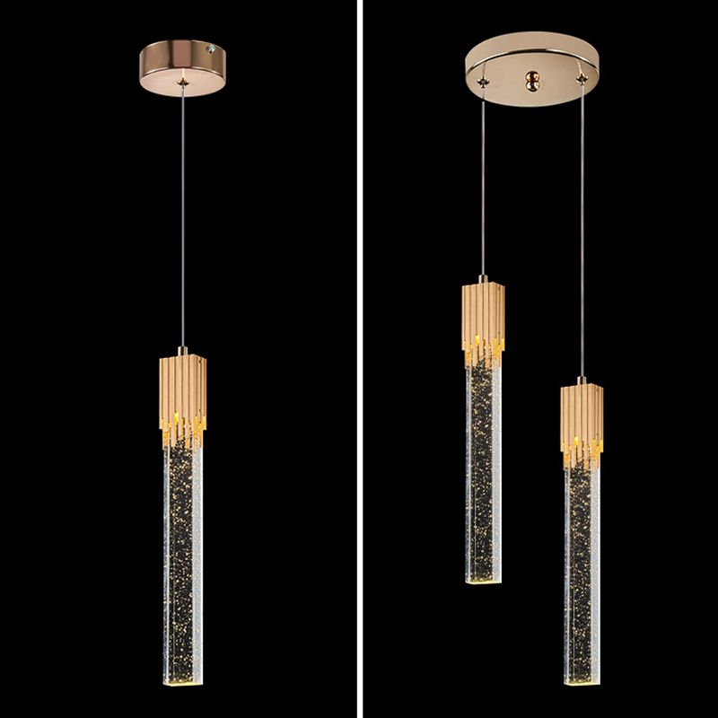 Röhrchen -Anhänger Beleuchtungsrichtung zeitgenössischer Kristall -LED -Schlafzimmer Hanges Anhänger Licht