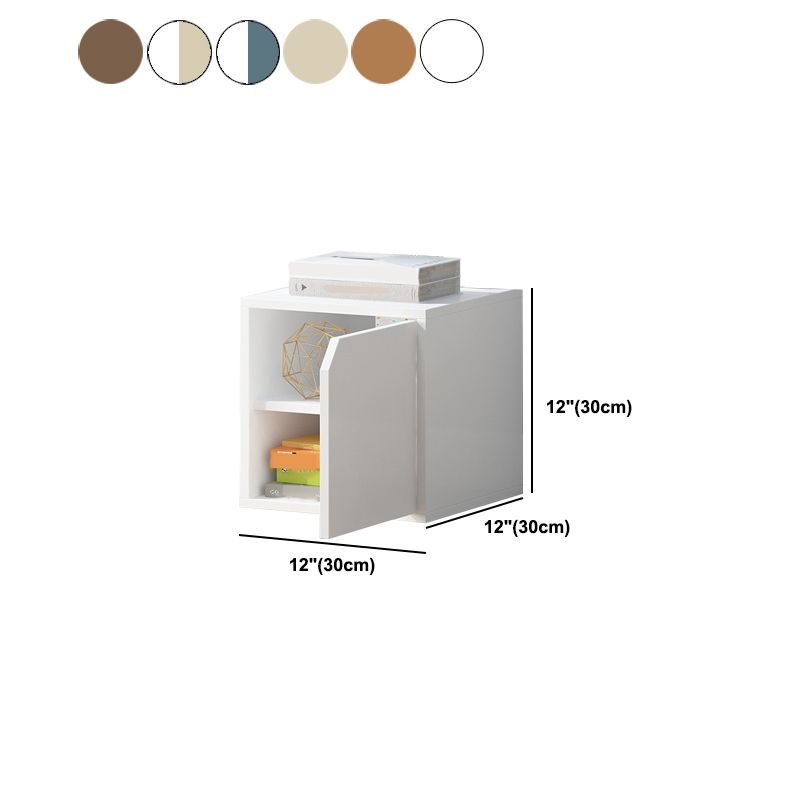 Modern Cube Shelf Bookcase Wood Closed Back Book Shelf for Study Room