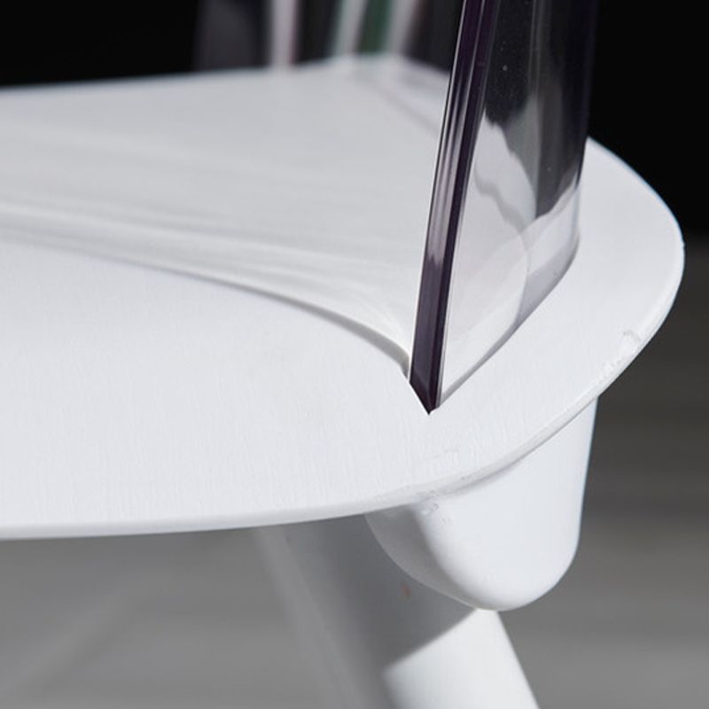 Scandinavian Plastic Dining Chairs Armless Low Back Dining Side Chair