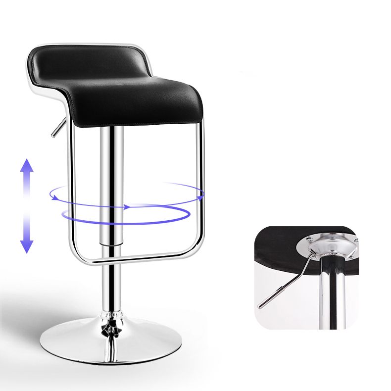 Taburete de bar rectangular moderno reposapiés silla de mostrador de metal ajustable para interiores