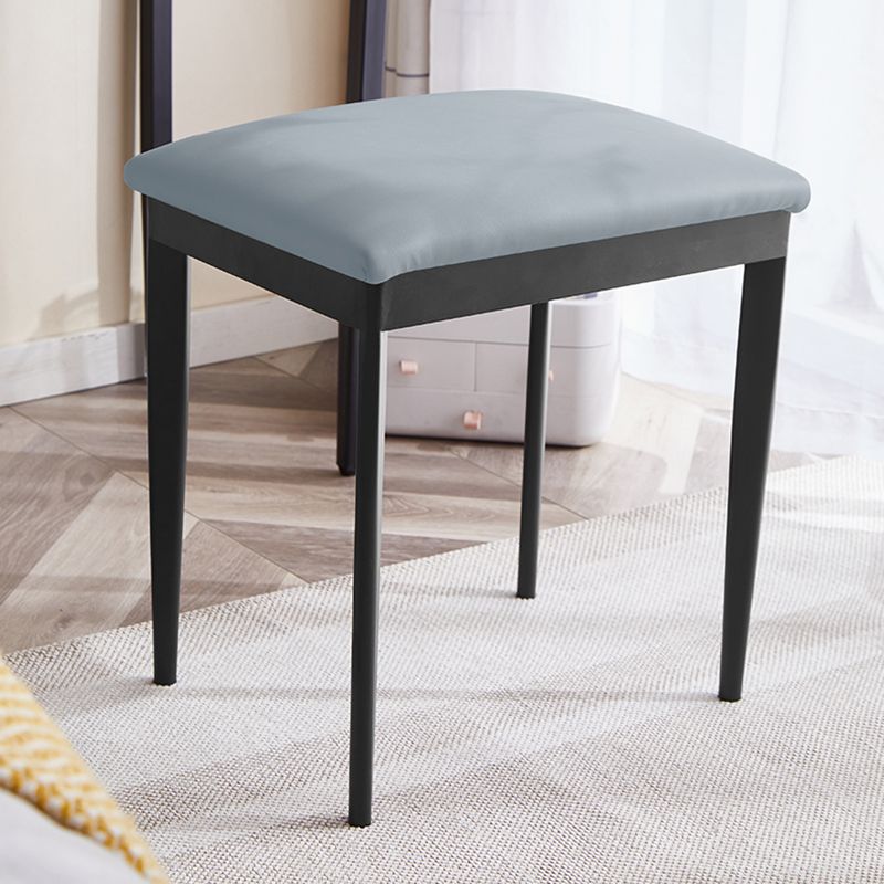 Wood/Stone Vanity Set with Stool, 1 Drawer Modern Dresser - 30.7" H