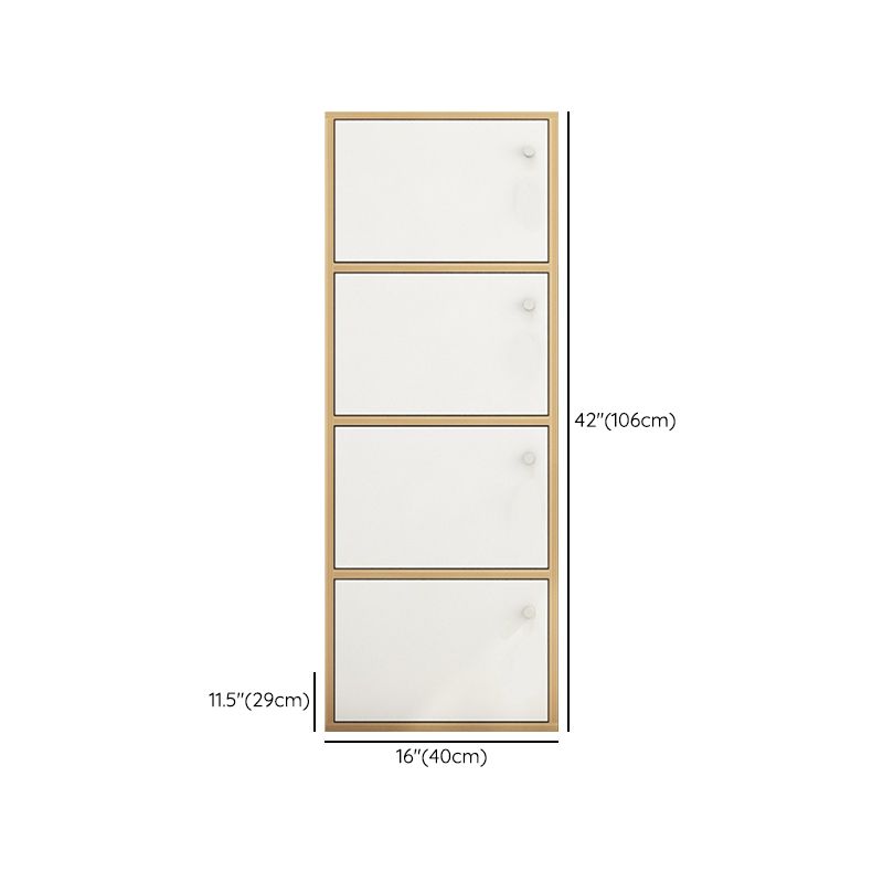 Light Wood Finish Non-Hanging Armoire Modern Storage Cabinet for Home