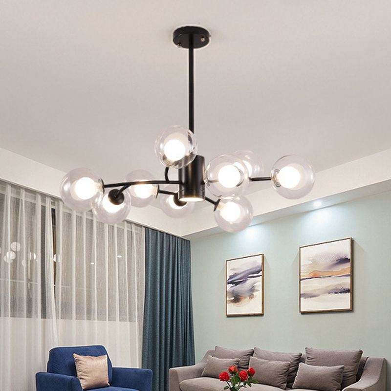 Lámpara de lámpara de lámpara de forma esférica vaso de estilo moderno 1 lámpara colgante de luz para comedor